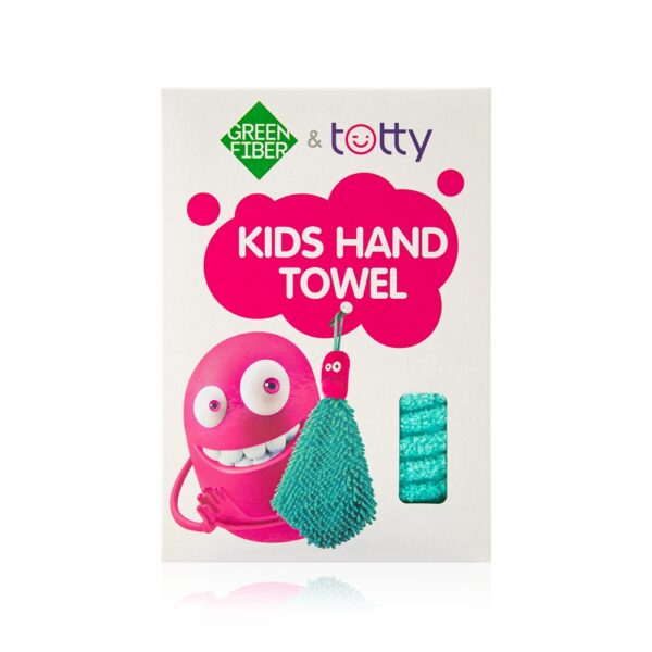 Bērnu dvielis rokām Green Fiber & Totty, tirkīzzils