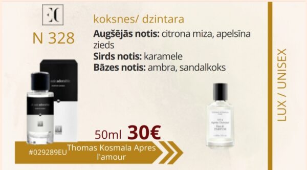 Unisex smaržas EC Luxe 328, 50 ml