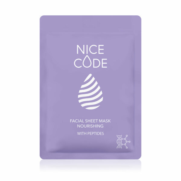NICE CODE Barojoša sejas auduma maska ar peptīdiem 24 ml