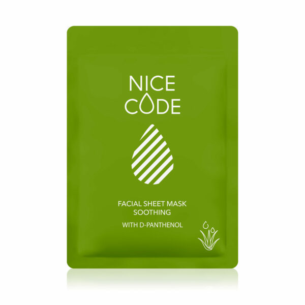 NICE CODE Nomierinoša sejas auduma maska ar D-pantenolu 24 ml